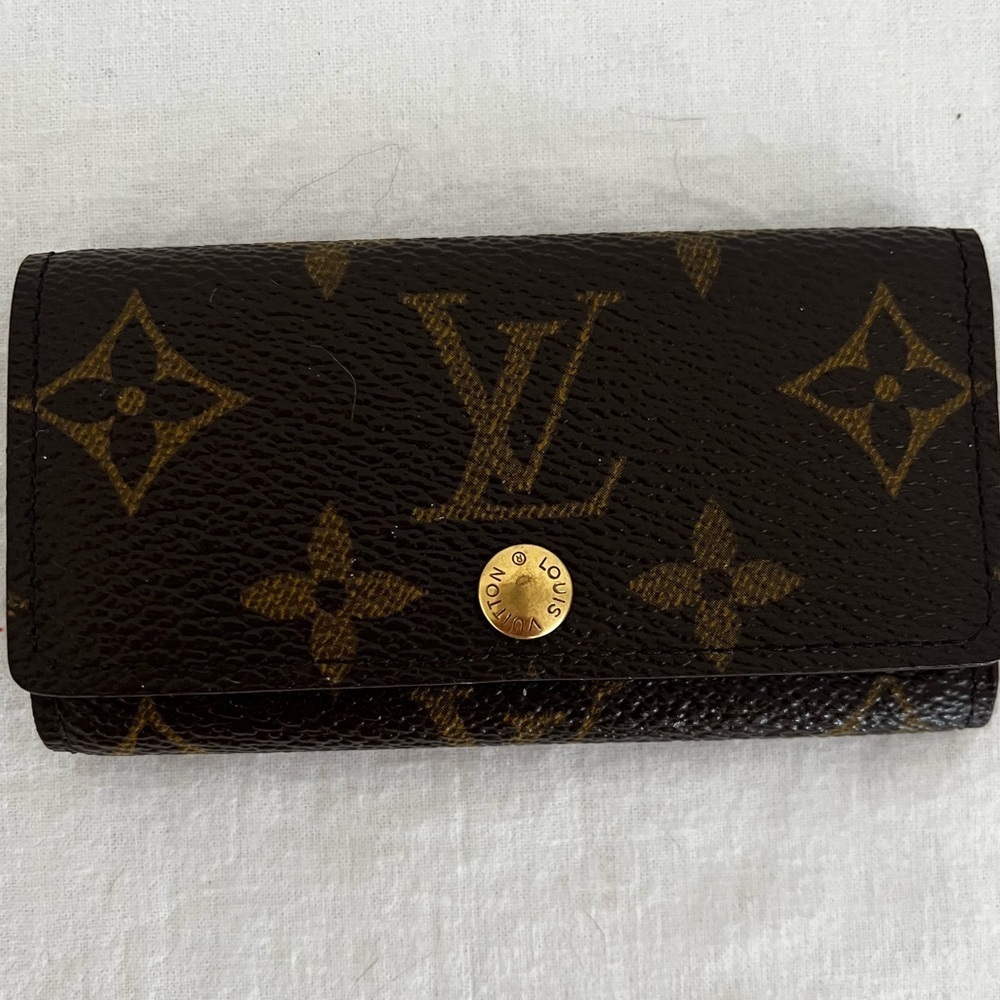 Louis Vuitton Monogram 4-Key Holder Rare 4-Hook Version France 1998